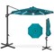 Best Choice Products 10ft 360-Degree Solar LED Lit Cantilever Patio Umbrella, Outdoor Hanging Shade